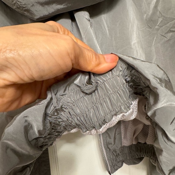 New - Athleta Silver grey Bomber Jacket with Hood - Picture 2 of 7